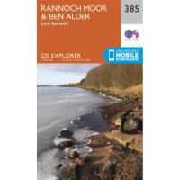 OS Explorer 385 Paper - Rannoch Moor & Ben Alder 1:25,000