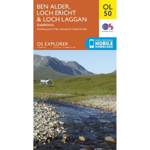 OS OL/Explorer 50 Paper - Ben Alder, Loch Ericht & Loch Laggan 1:25,000