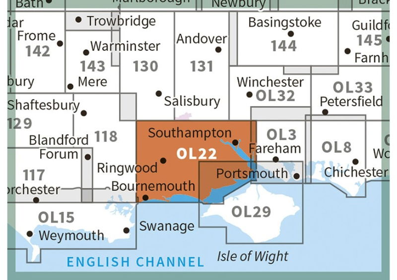 OS OL22 New Forest adjacent