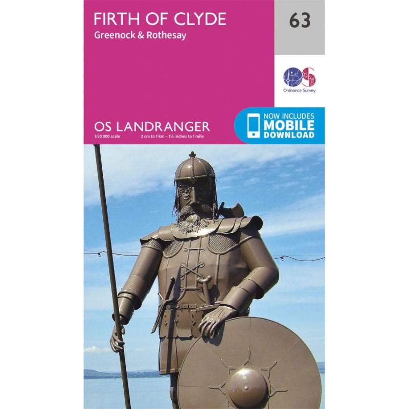 OS Landranger 63 Paper - Firth of Clyde 1:50,000