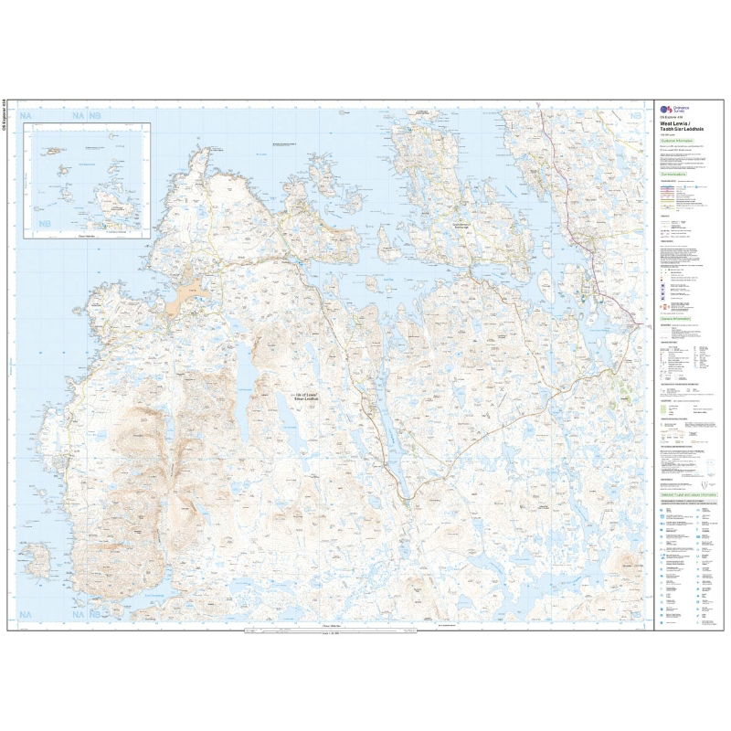 OS Explorer 458 Paper - West Lewis sheet