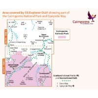 OS OL/Explorer 61 Paper - Grantown-on-Spey & Hills of Cromdale coverage