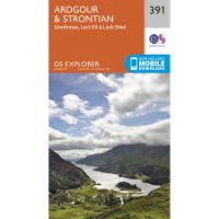 OS Explorer 391 Paper - Ardgour & Strontian 1:25,000