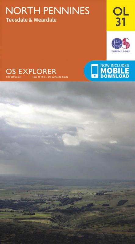 OS Explorer/OL31  Paper - North Pennines 1:25,000