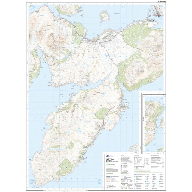 OS Explorer 412 Paper - Skye - Sleat sheet