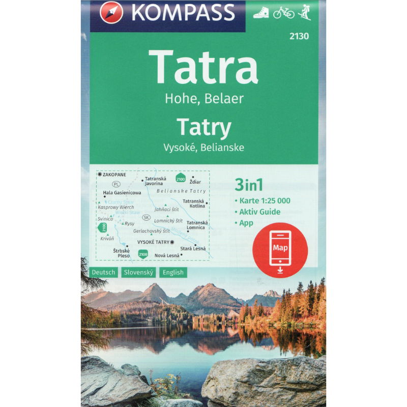 Kompass Map & Guide - High Tatra 1:25,000