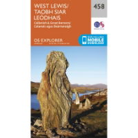 OS Explorer 458 Paper - West Lewis 1:25,000