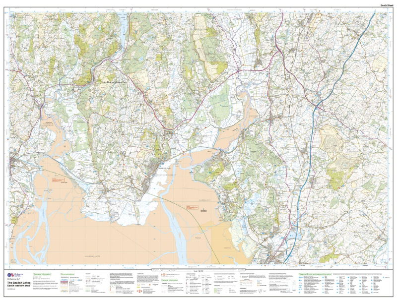 OS OL7 The English Lakes South-Eastern Area Active south sheet