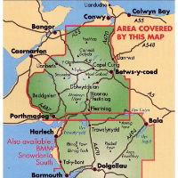 BMC Waterproof Mountain Map - Snowdonia North coverage