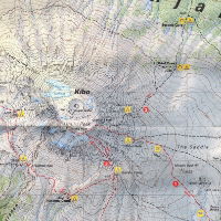 Climbing Map - Kilimanjaro detail