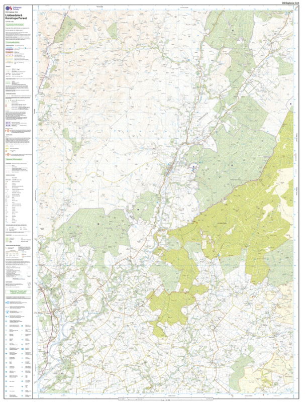 OS Explorer 324 Liddesdale & Kershope Forest sheet