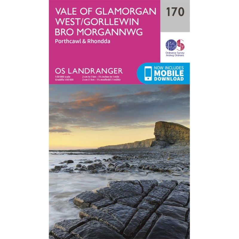 OS Landranger 170 Paper - Vale of Glamorgan West