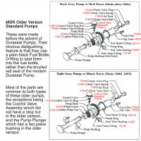 MSR Old Standard Fuel Pump diagrams