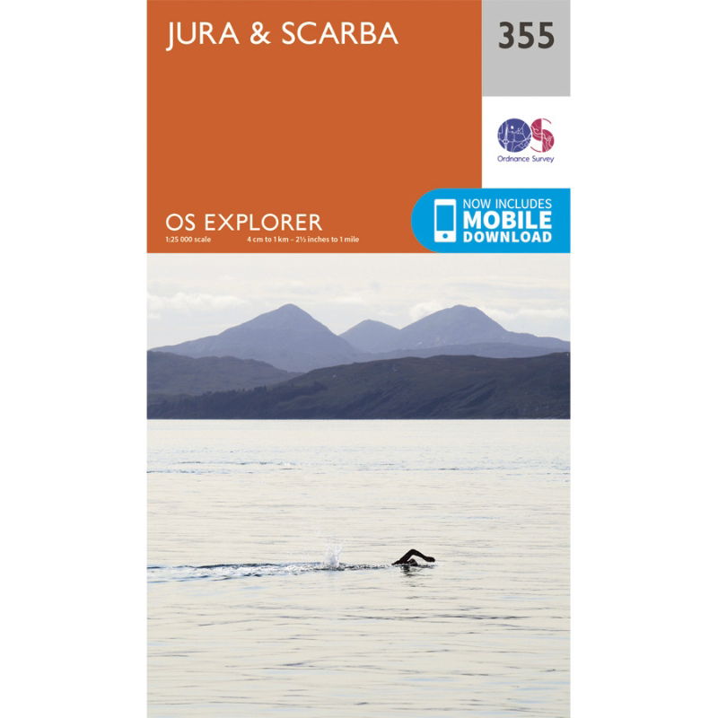 OS Explorer 355 Paper - Jura & Scarba 1:25,000