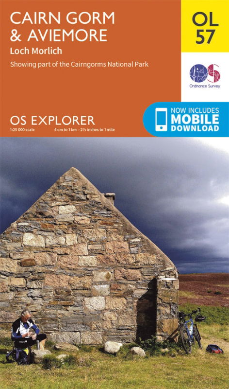 OS OL/Explorer 57 Paper - Cairn Gorm & Aviemore 1:25,000