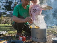 MSR Windburner Stock Pot in use