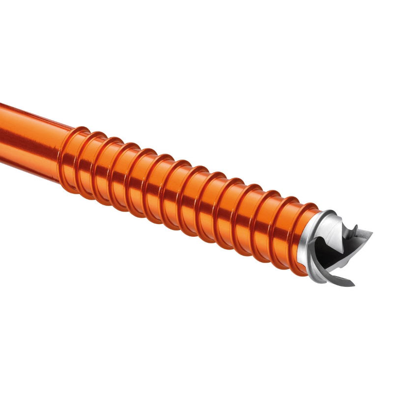 Petzl Laser Speed Light Ice Screw head showing three steel teeth and aluminium shaft