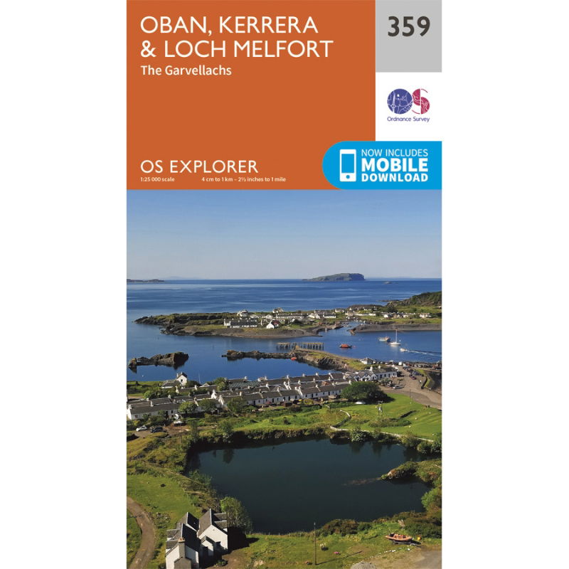 OS Explorer 359 Paper - Oban, Kerra & Loch Melfort 1:25,000