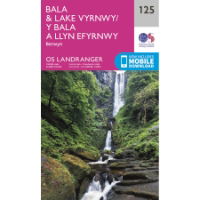 OS Landranger 125 - Paper Bala & Lake Vyrnwy