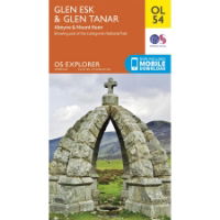 OS OL/Explorer 54 Paper - Glen Esk & Glen Tanar 1:25,000