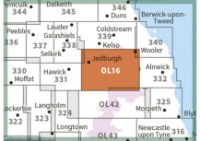 OS OL16 The Cheviot Hills adjacent