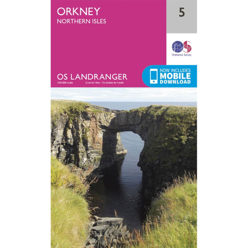 OS Landranger 5 Paper - Orkney - Northern Isles 1:50,000