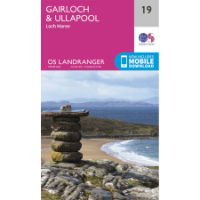 OS Landranger 19 Paper - Gairloch & Ullapool 1:50,000