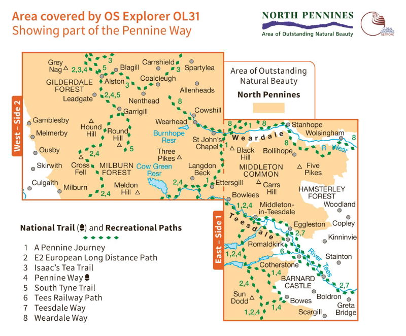 OS OL31 North Pennines coverage