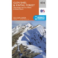 OS Explorer 414 Paper - Glen Shiel & Kintail Forest 1:25,000