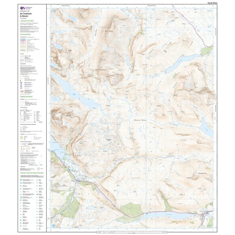 OS Explorer 435 Paper - An Teallach & Slioch 1:25,000 south sheet