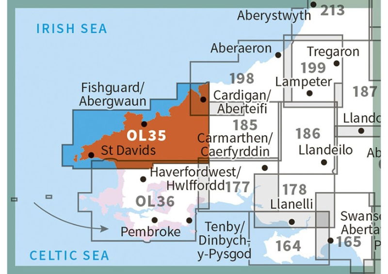 OS OL/Explorer 35 Paper - North Pembrokeshire adjacent