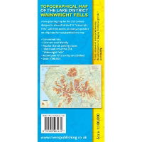 Topographical Map of the Lake District Wainwright Fells