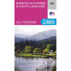 OS Landranger 96 Paper - Barrow-in-Furness & South Lakeland 1:50,000