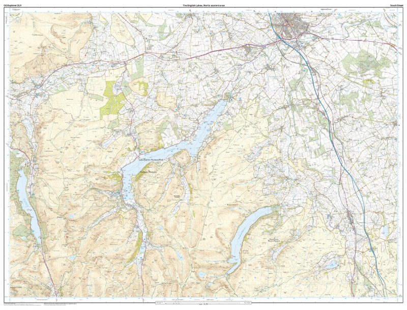 OS OL5 The English Lakes North-Eastern Area Active south sheet