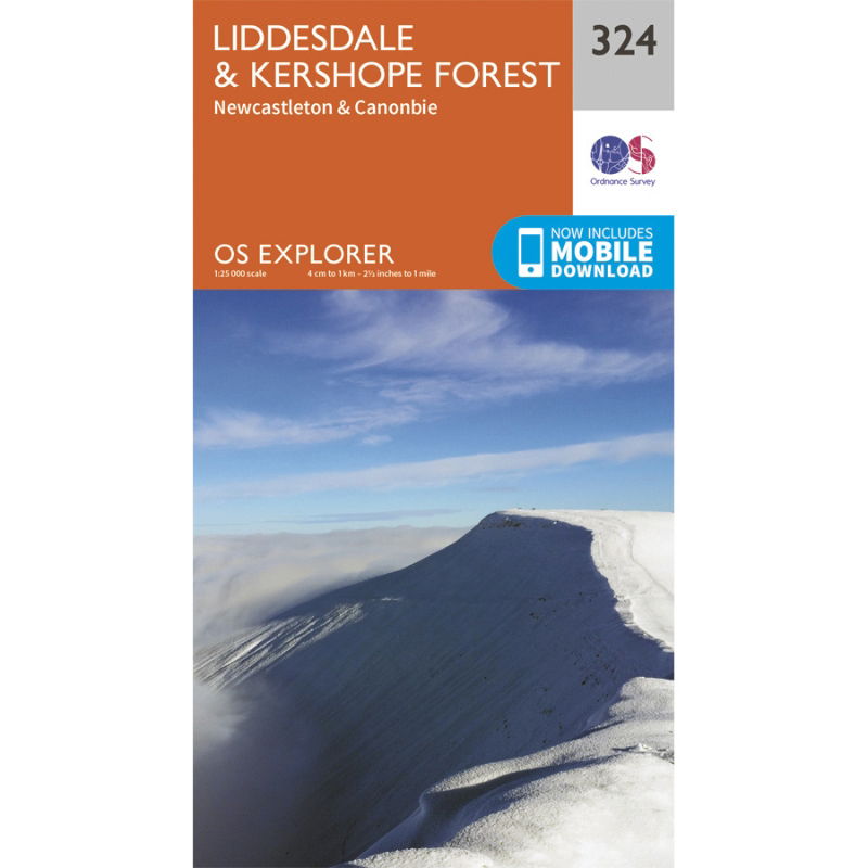 OS Explorer 324 Paper - Liddesdale & Kershope Forest 1:25,000