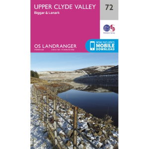 OS Landranger 72 Paper - Upper Clyde Valley 1:50,000