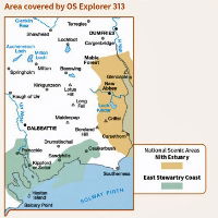OS Explorer 313 Paper - Dumfries & Dalbeattie coverage