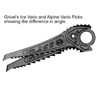 Grivel Ice Vario and Alpine Vario angle comparison