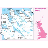 OS Landranger 19 Paper - Gairloch & Ullapool 1:50,000 coverage