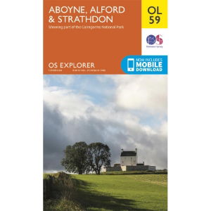 OS OL/Explorer 59 Paper - Aboyne, Alford & Strathdon 1:25,000