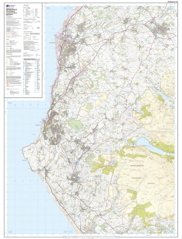 OS Explorer 303 Whitehaven & Workington sheet