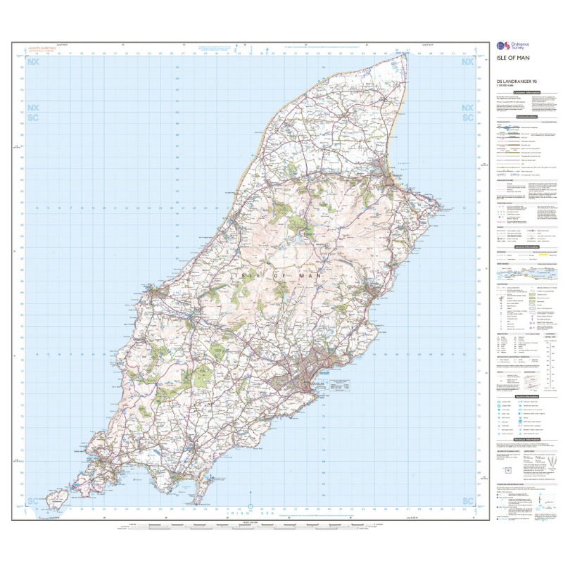 OS Landranger 95 Isle of Man sheet