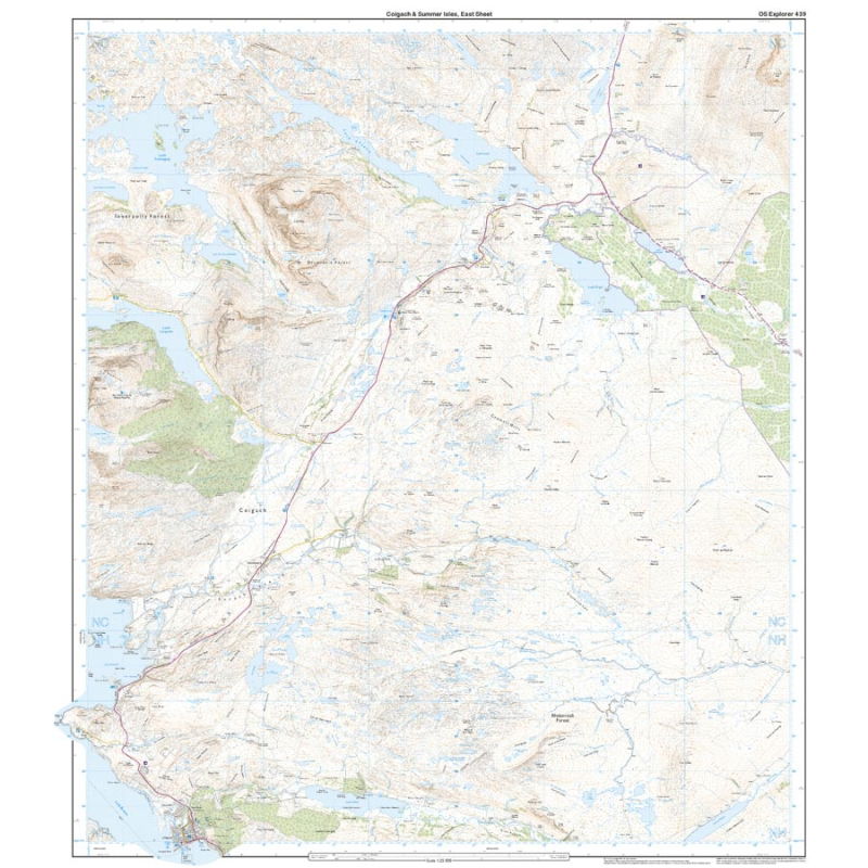 OS Explorer 439 Paper Coigach & Summer Isles 1:25,000 east sheet