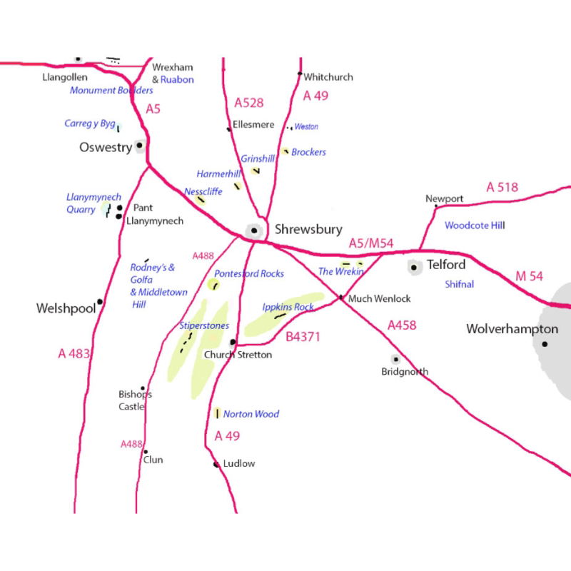 Shropshire, The West Midlands and The Marches Rock Climbing Guidebook