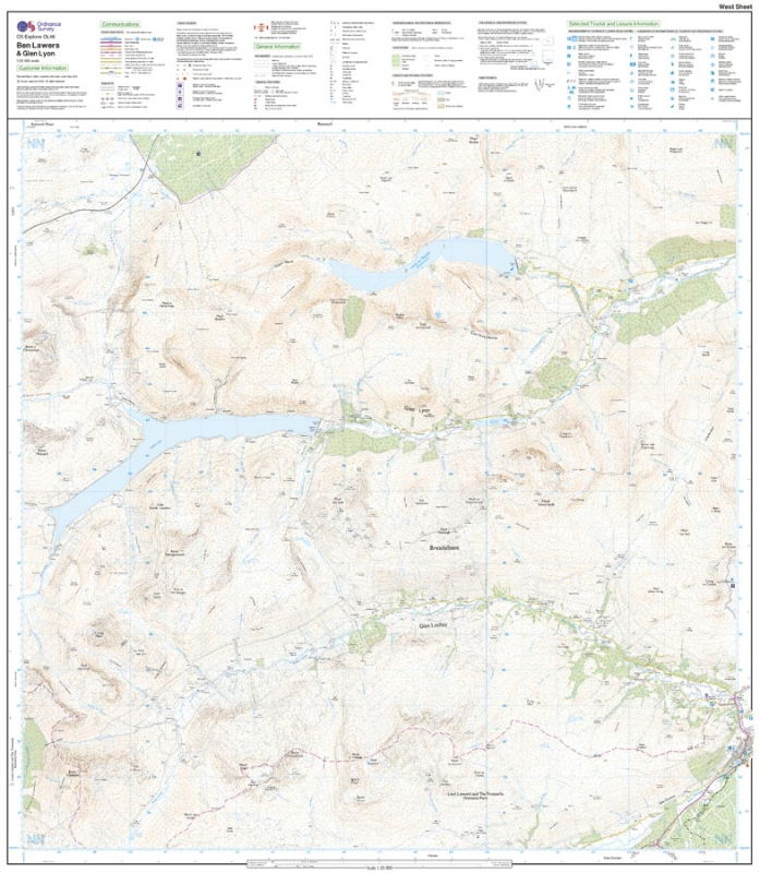 OS OL/Explorer 48 Paper - Ben Lawers and Glen Lyon west sheet