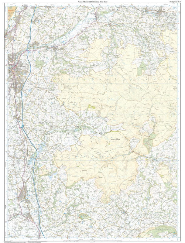 OS OL41 Forest of Bowland & Ribblesdale west sheet