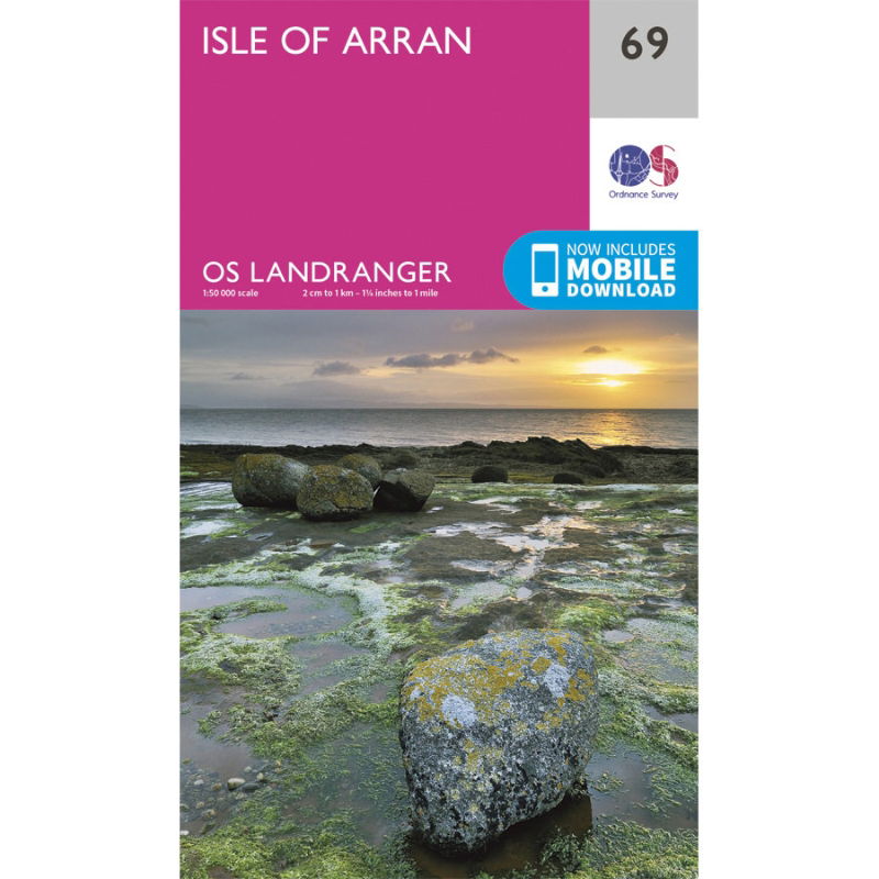 OS Landranger 69 Paper - Isle of Arran 1:50,000