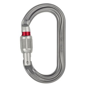 Petzl OK Oval Screwgate Karabiner half open