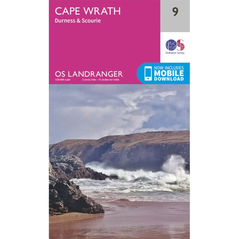 OS Landranger 9 Paper - Cape Wrath 1:50,000