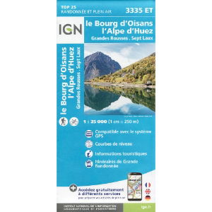 IGN 3335 ET - Le Bourg-d'Oisans, L'Alpe d'Huez 1:25,000